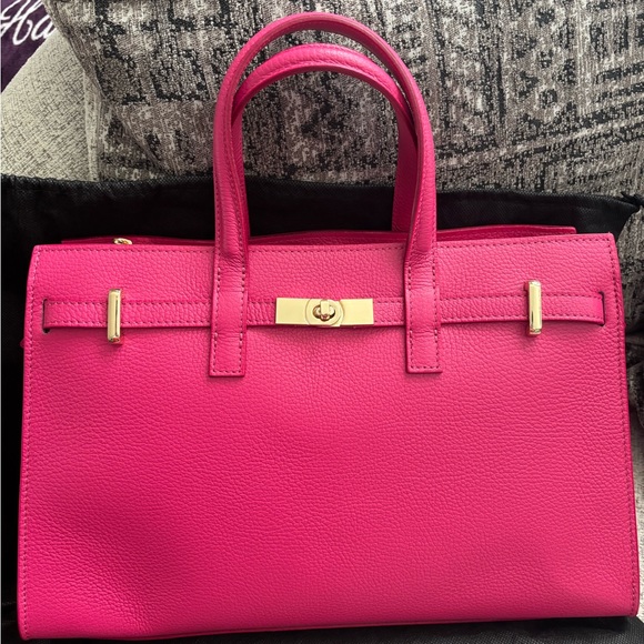 Vera Pelle Handbags - Italian Leather Satchel - Fuschia [NWT]